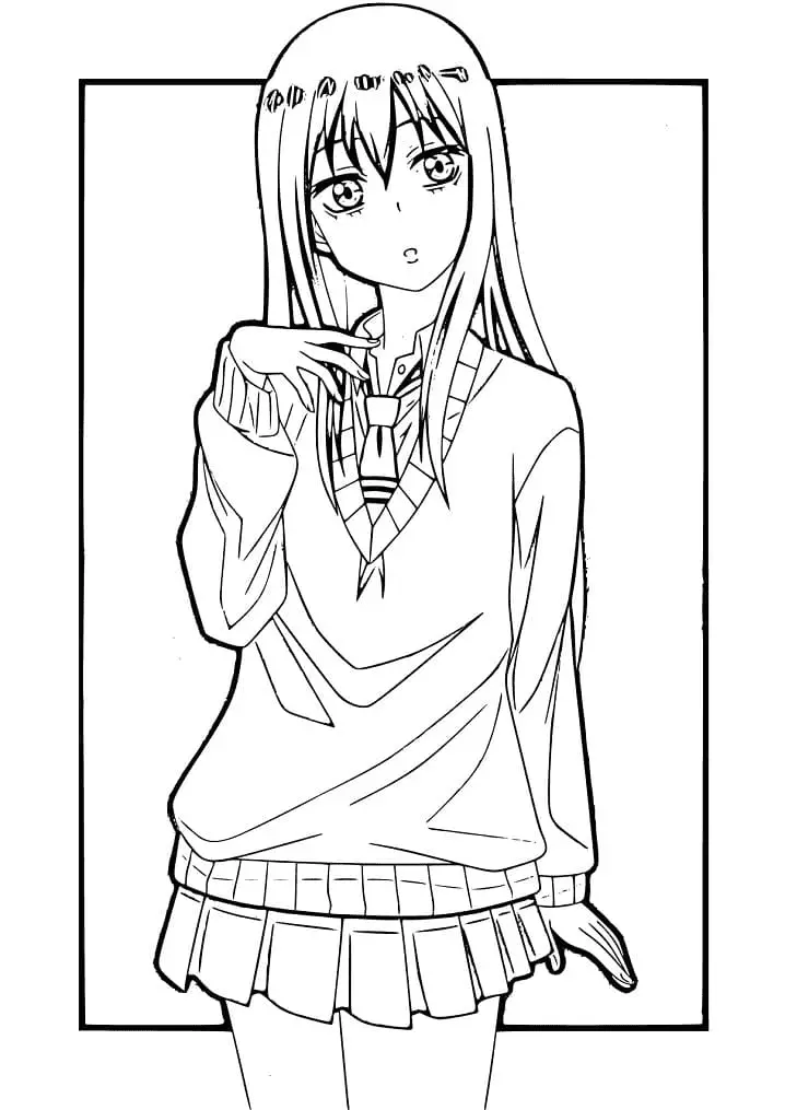 Mieruko chan Coloring Pages 1