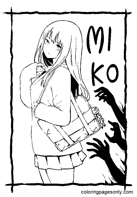 Mieruko chan Coloring Pages 13
