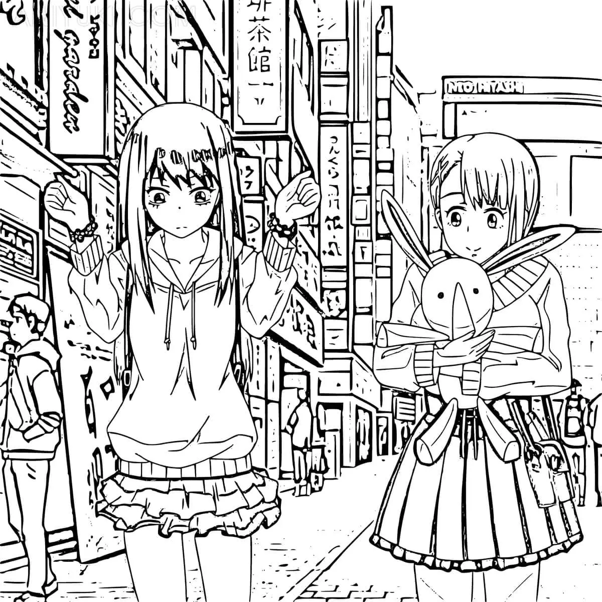 Mieruko chan Coloring Pages 7