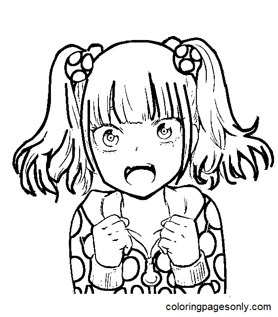 Mieruko chan Coloring Pages 8