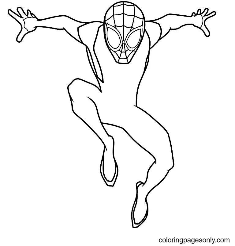 Miles Morales Coloring Pages 11