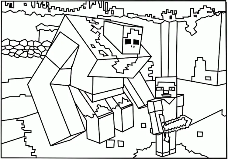 Minecraft Ausmalbilder 28