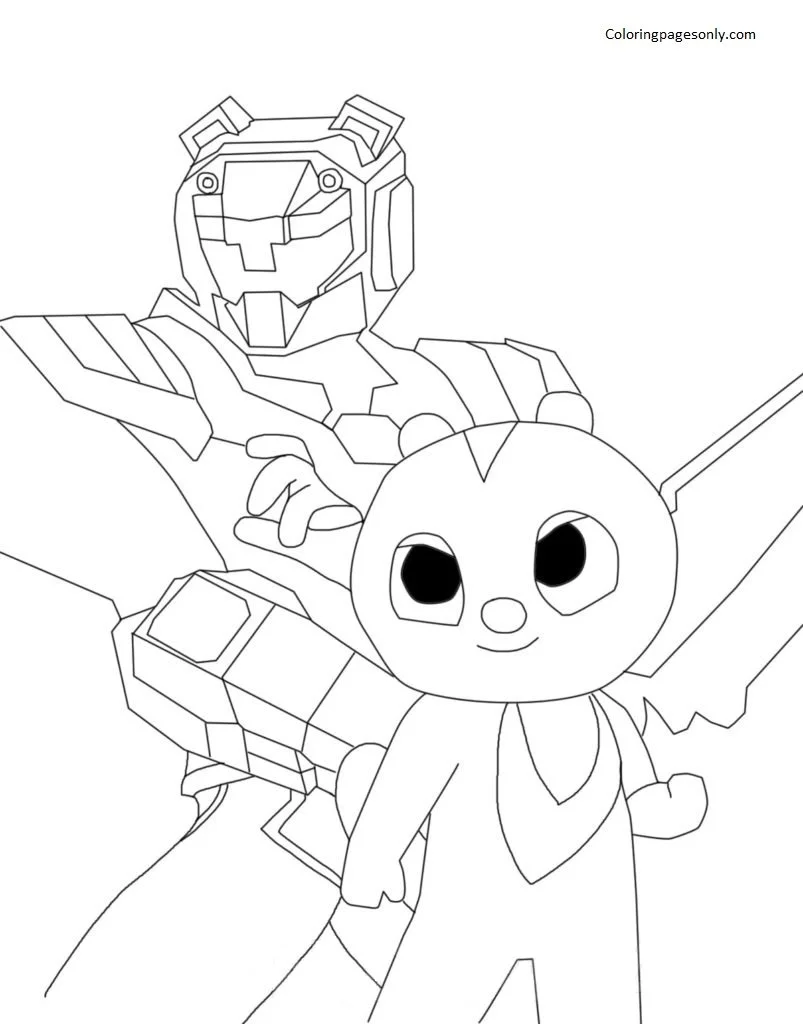 Miniforce Para Colorear 5