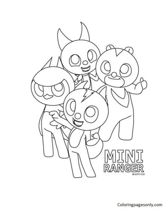 Miniforce Para Colorear 6