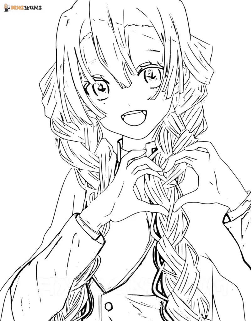 Mitsuri Kanroji Coloring Pages 15