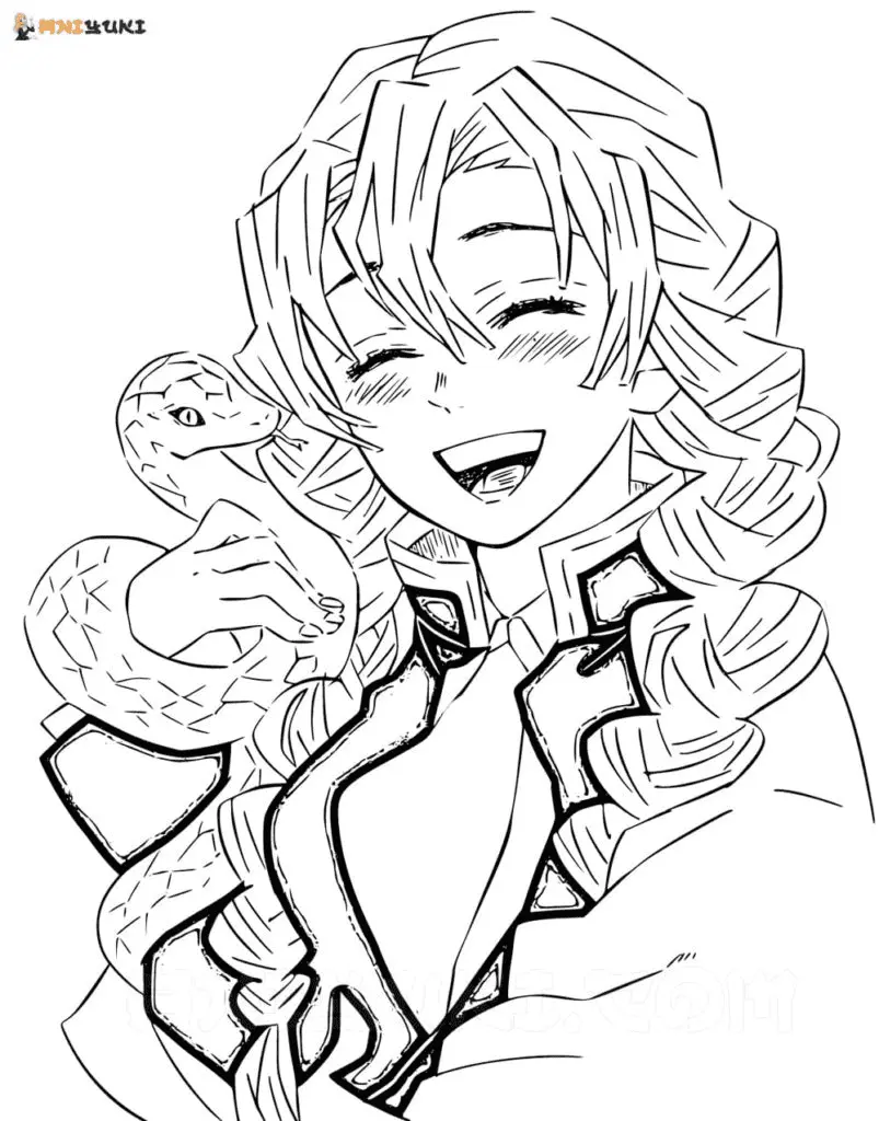 Mitsuri Kanroji Coloring Pages 16