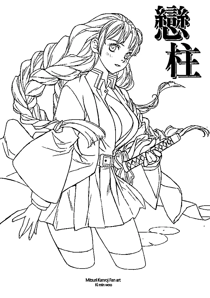 Mitsuri Kanroji Coloring Pages 28