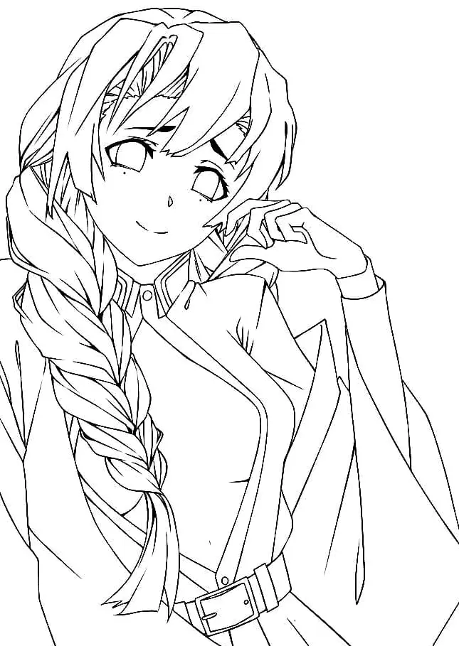 Mitsuri Kanroji Coloring Pages