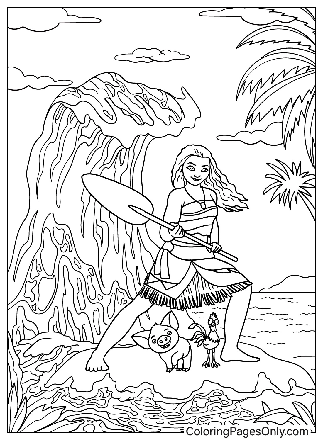 Moana 2 Para Colorir 20