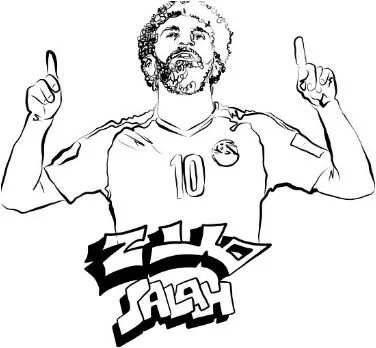 Mohamed Salah Para Colorear 2