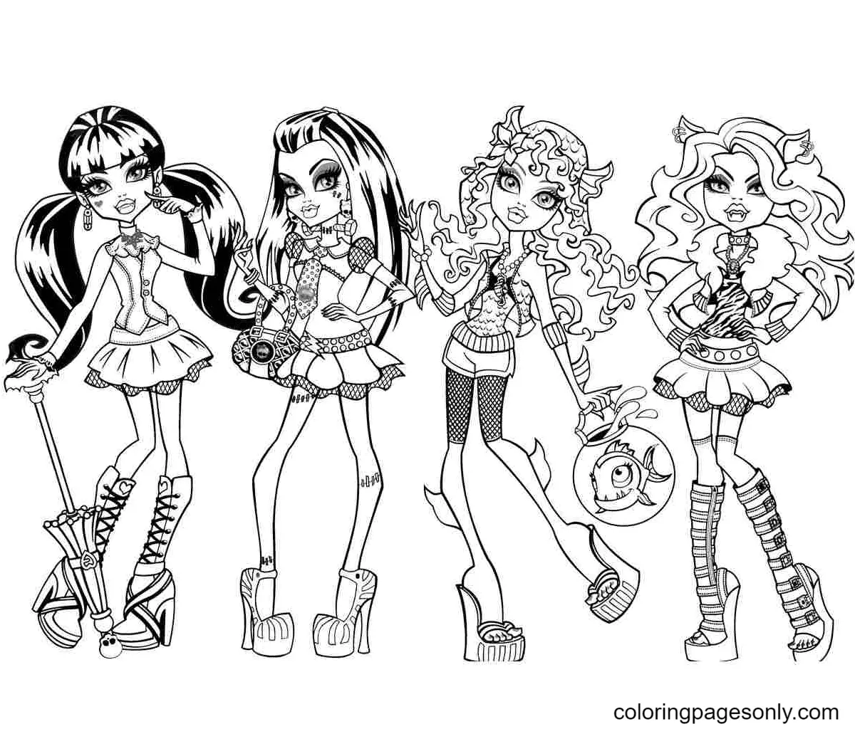Monster High Coloring Pages 1