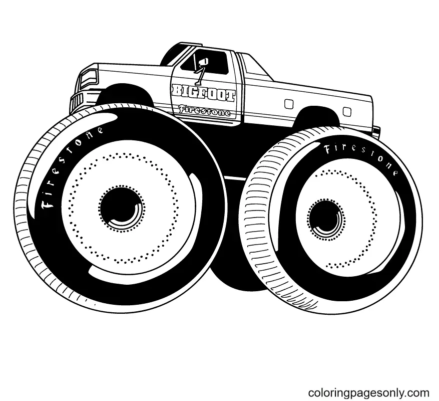 Desenhos de Monster Truck Para Colorir 105