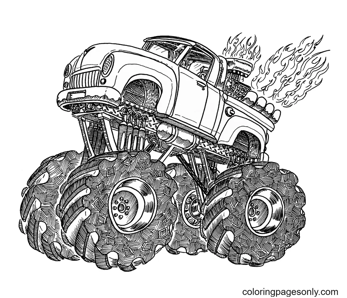 Desenhos de Monster Truck Para Colorir 122