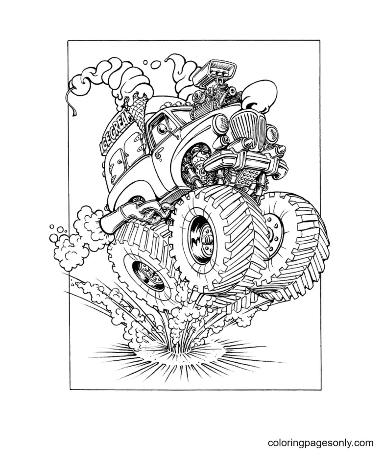 Monster Truck Coloring Pages 141