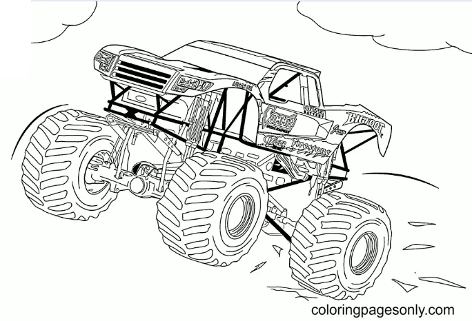 Desenhos de Monster Truck Para Colorir 142