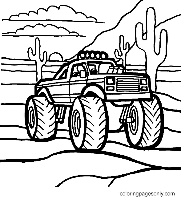 Monster Truck Para Colorear 154