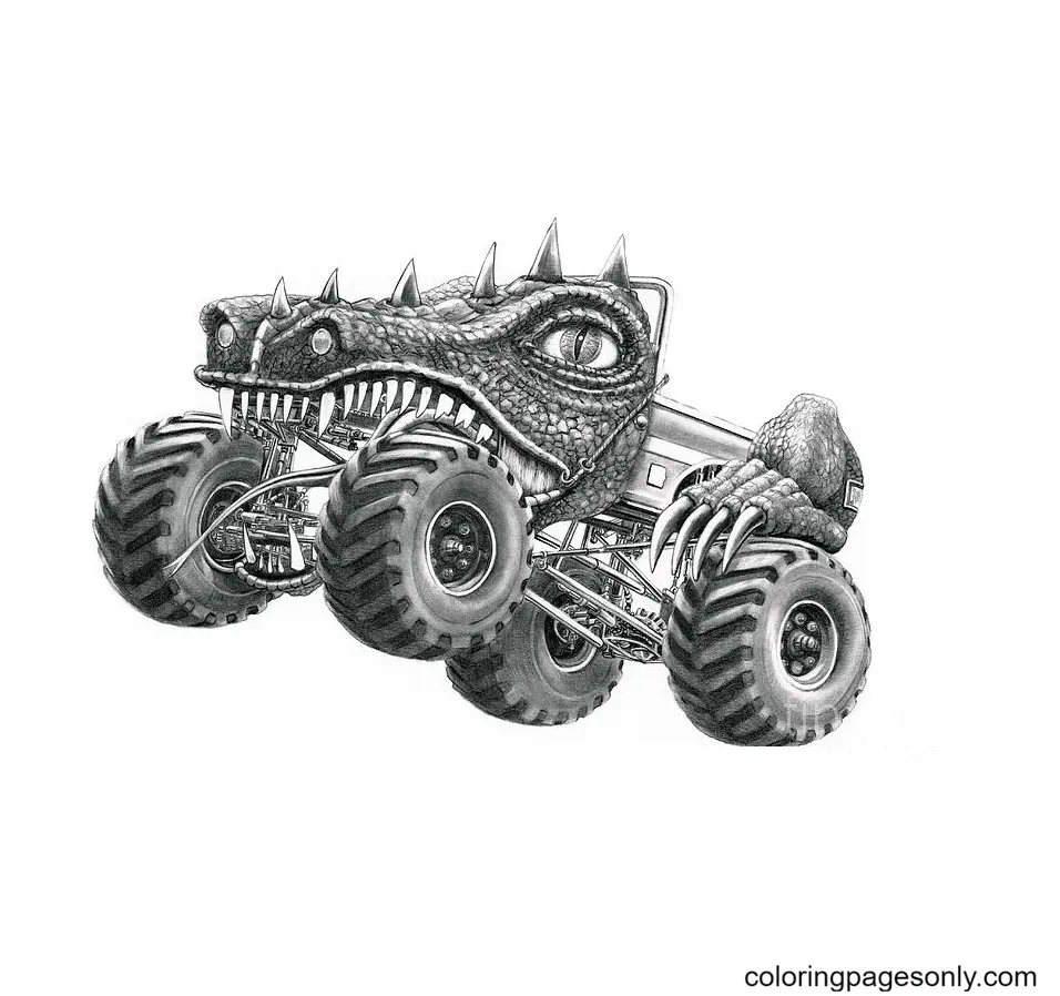 Monster Truck Coloring Pages 91
