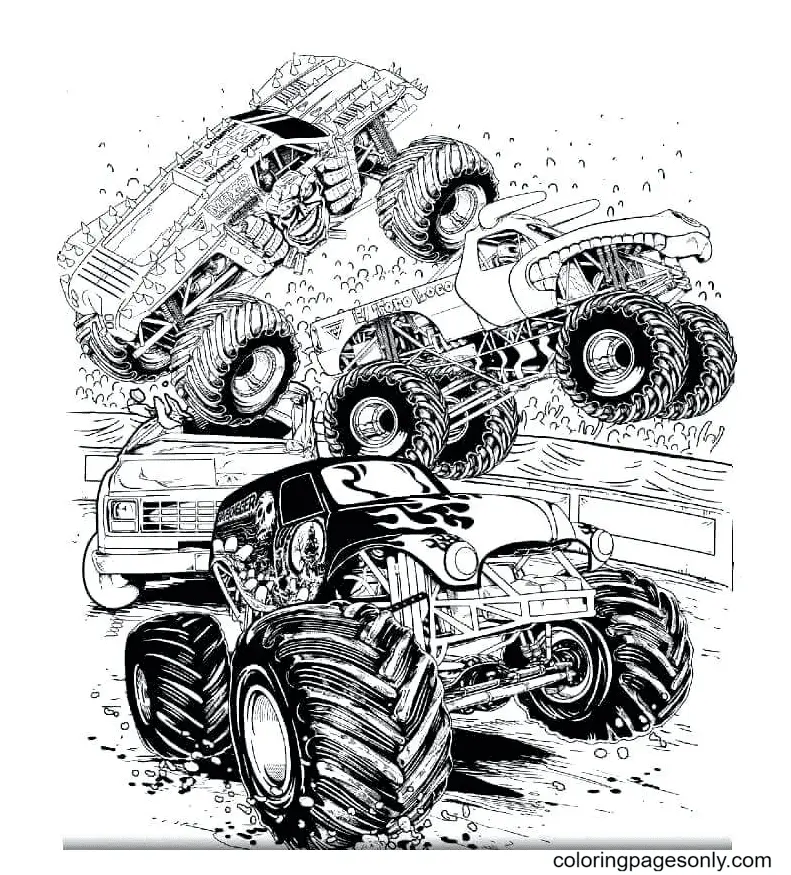 Desenhos de Monster Truck Para Colorir 93