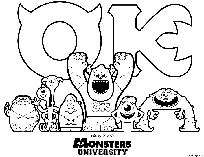 Monsters University Coloring Pages 14