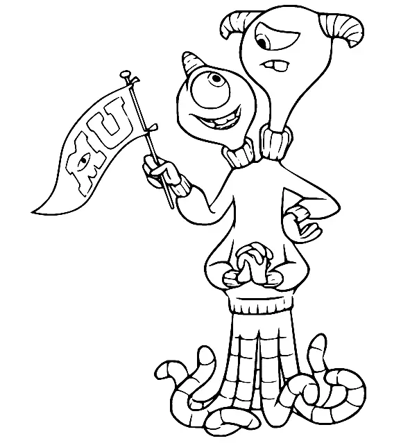 Monsters University Coloring Pages 6