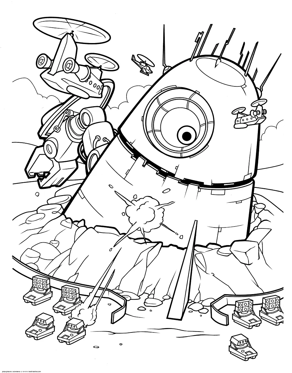 Monstruos Vs Aliens Para Colorear 1