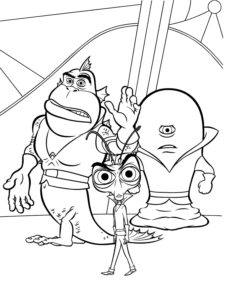 Monstruos Vs Aliens Para Colorear 32