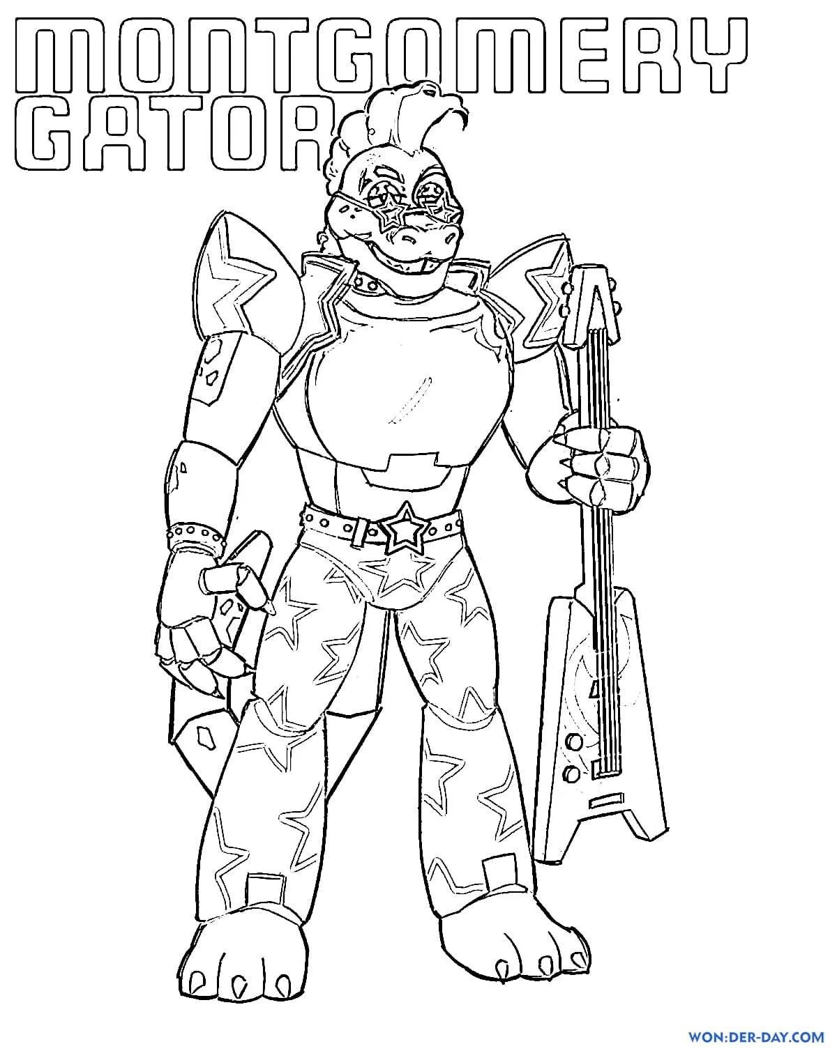 Montgomery Gator Coloring Pages 3