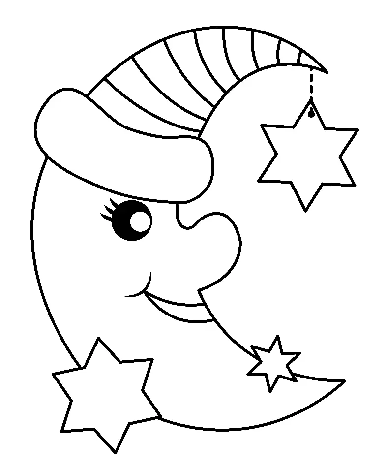 Desenhos de Lua Para Colorir 26