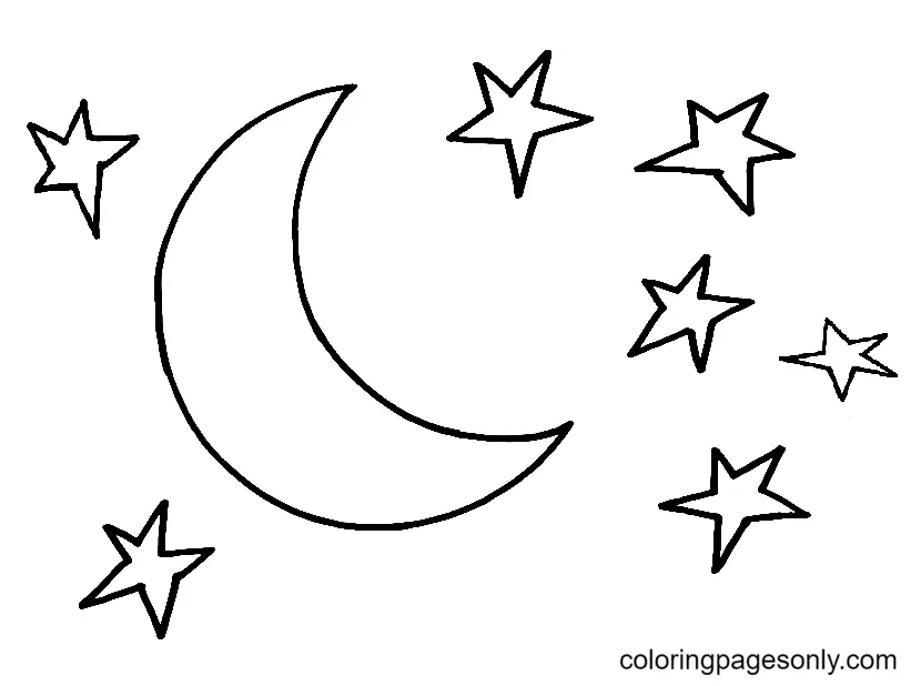 Desenhos de Lua Para Colorir 7