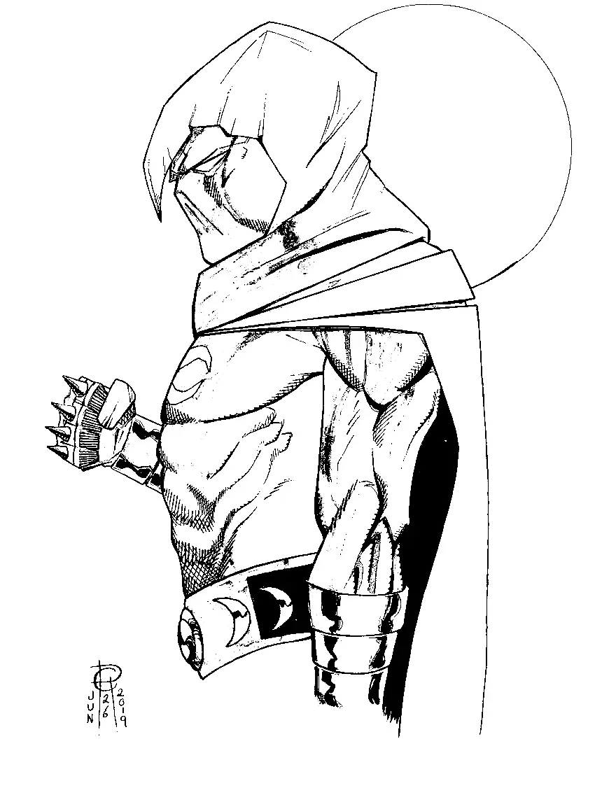 Moon Knight Coloring Pages 12