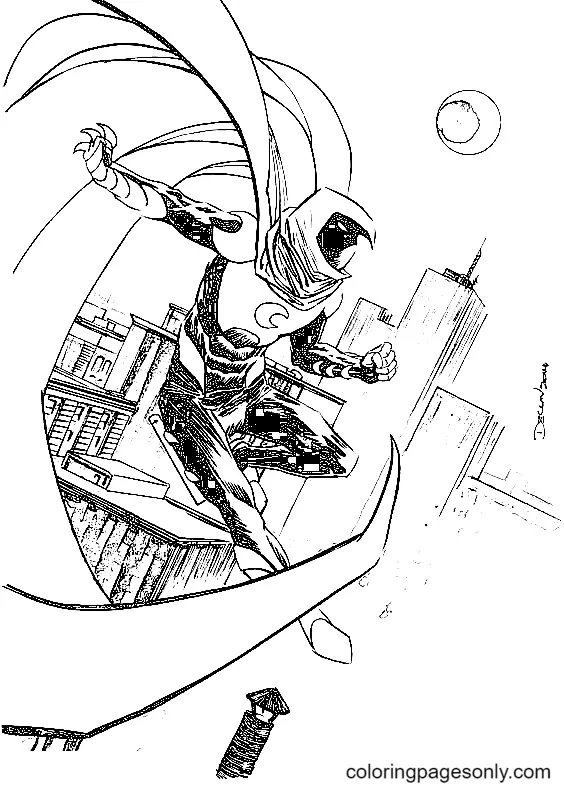 Moon Knight Coloring Pages 24