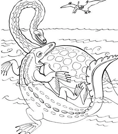 Desenhos de Mosassauro Para Colorir 5