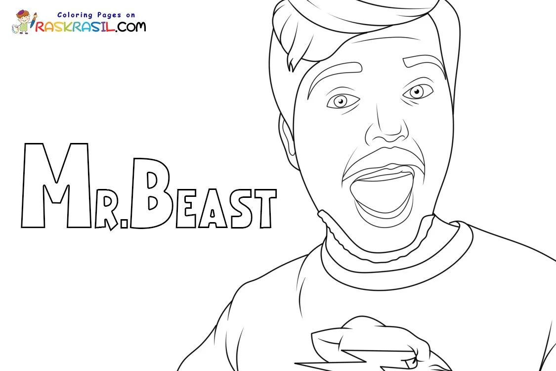 Desenhos de Mr Beast Para Colorir 10