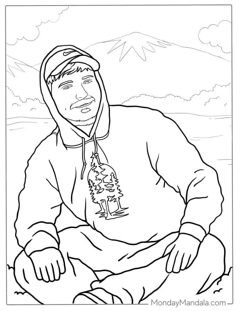 Desenhos de Mr Beast Para Colorir 2