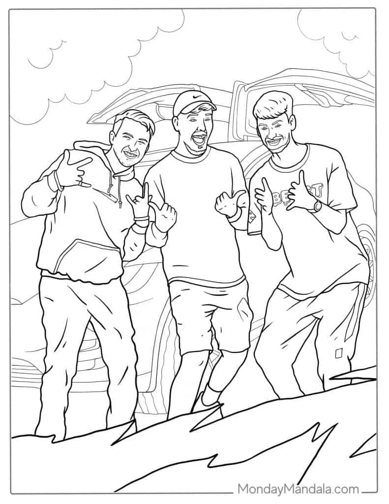 Desenhos de Mr Beast Para Colorir 7
