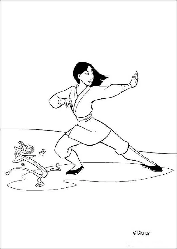 Desenhos de Mulan Para Colorir 18
