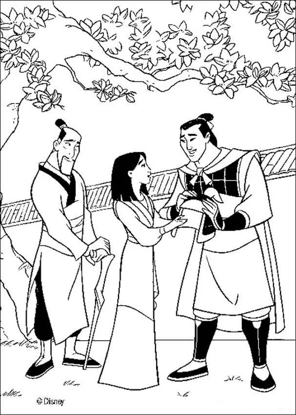 Desenhos de Mulan Para Colorir 19