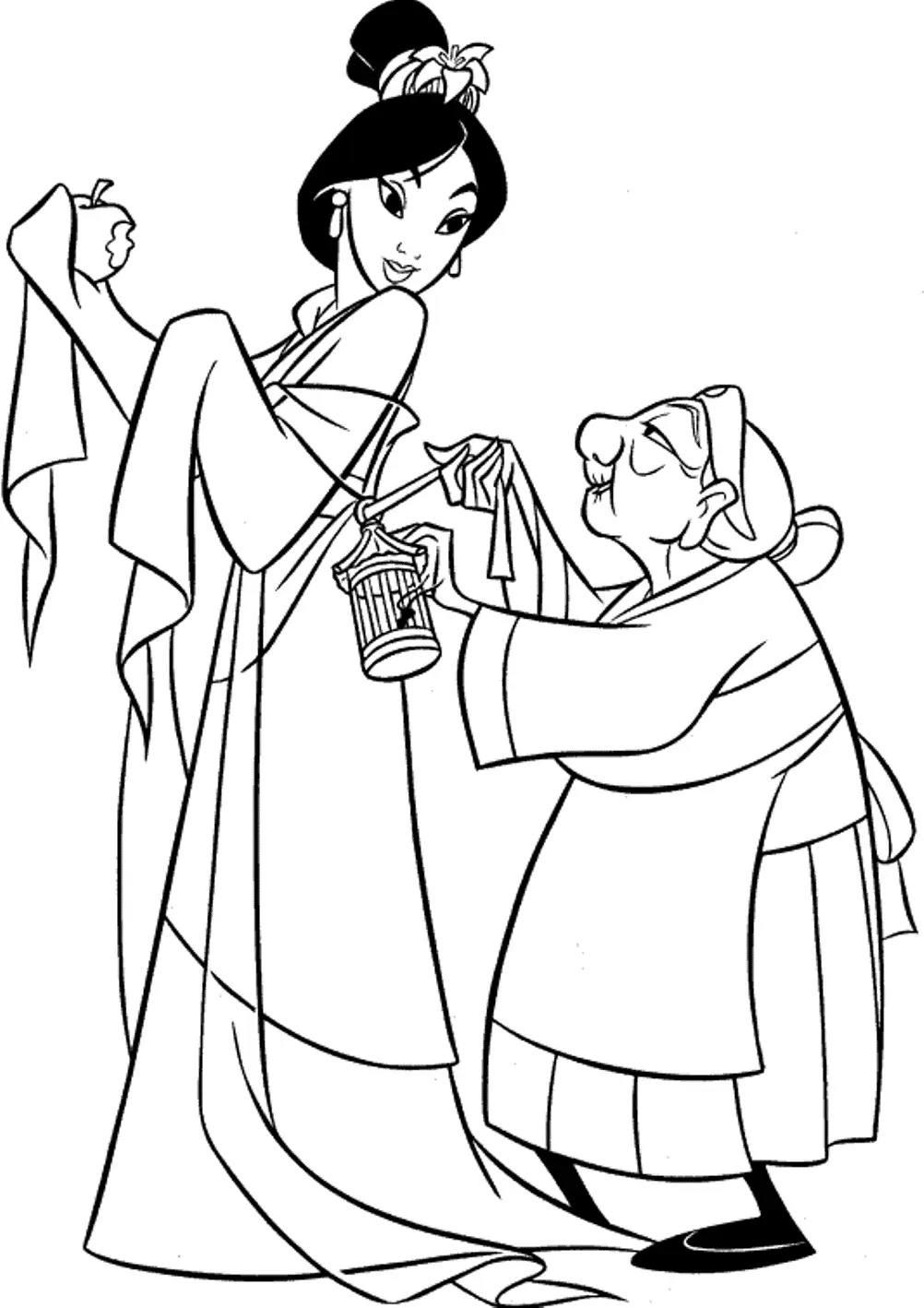 Desenhos de Mulan Para Colorir 2