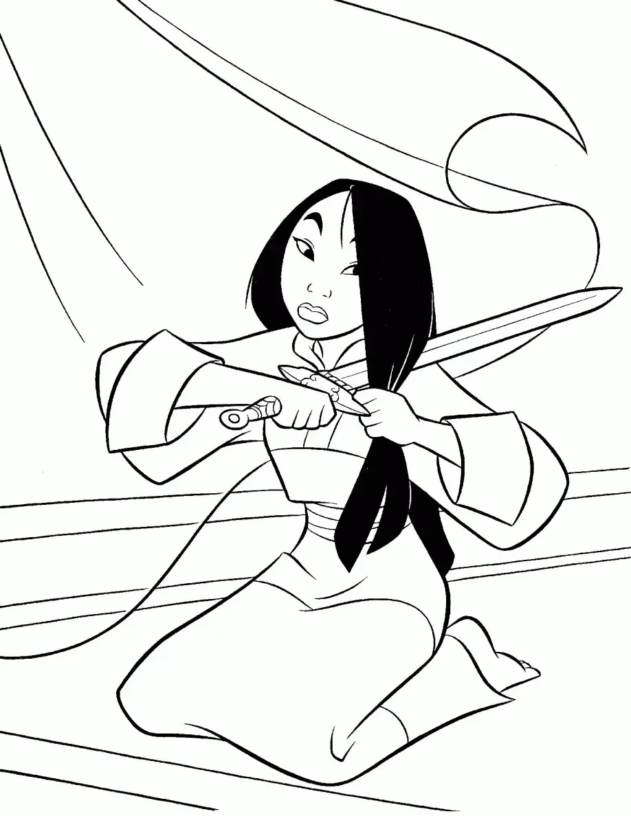 Mulan Coloring Pages 24