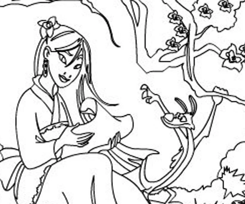 Desenhos de Mulan Para Colorir 34