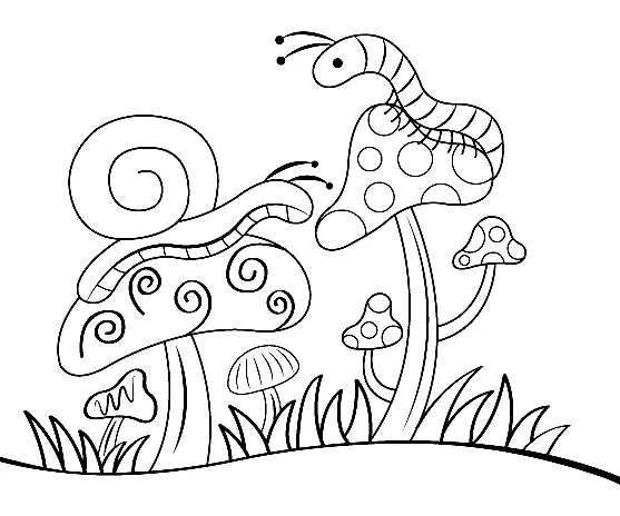 Mushroom Coloring Pages 125