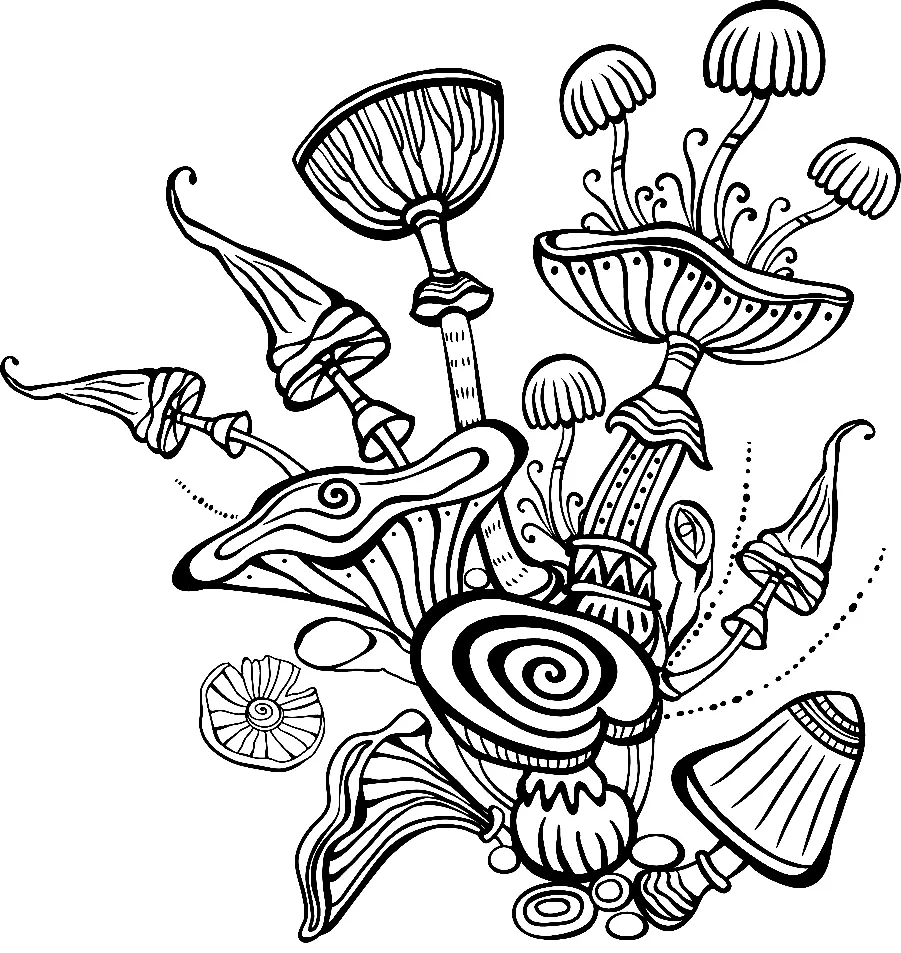 Mushroom Coloring Pages 145