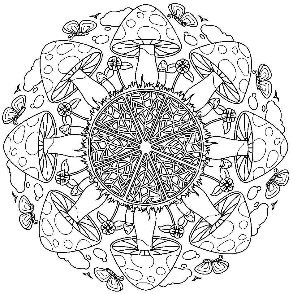Mushroom Coloring Pages 90