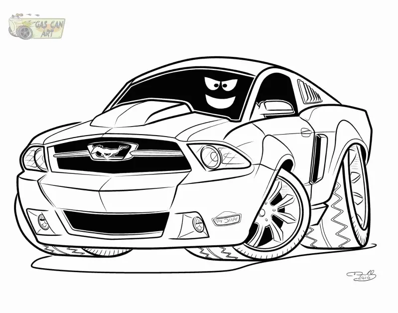 Ausmalbilder Mustang 16