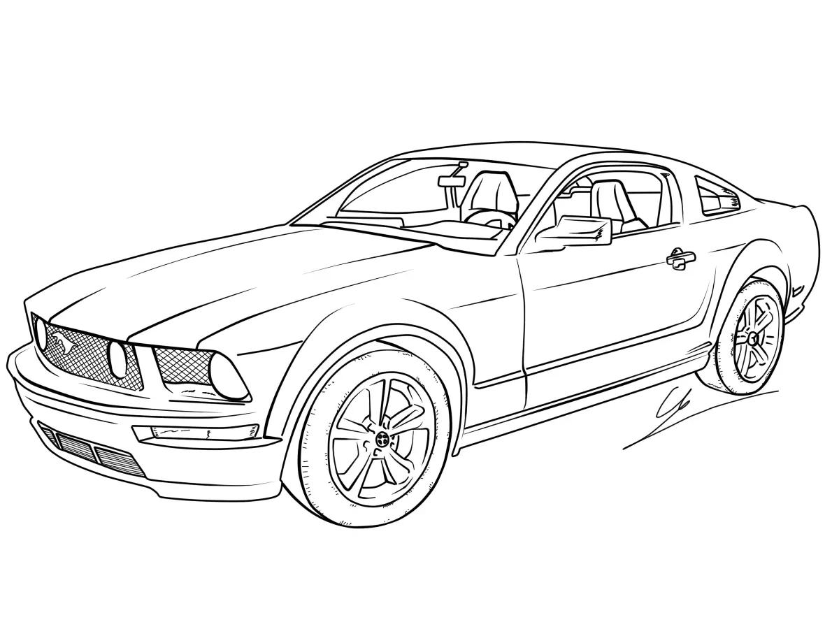Ausmalbilder Mustang 18