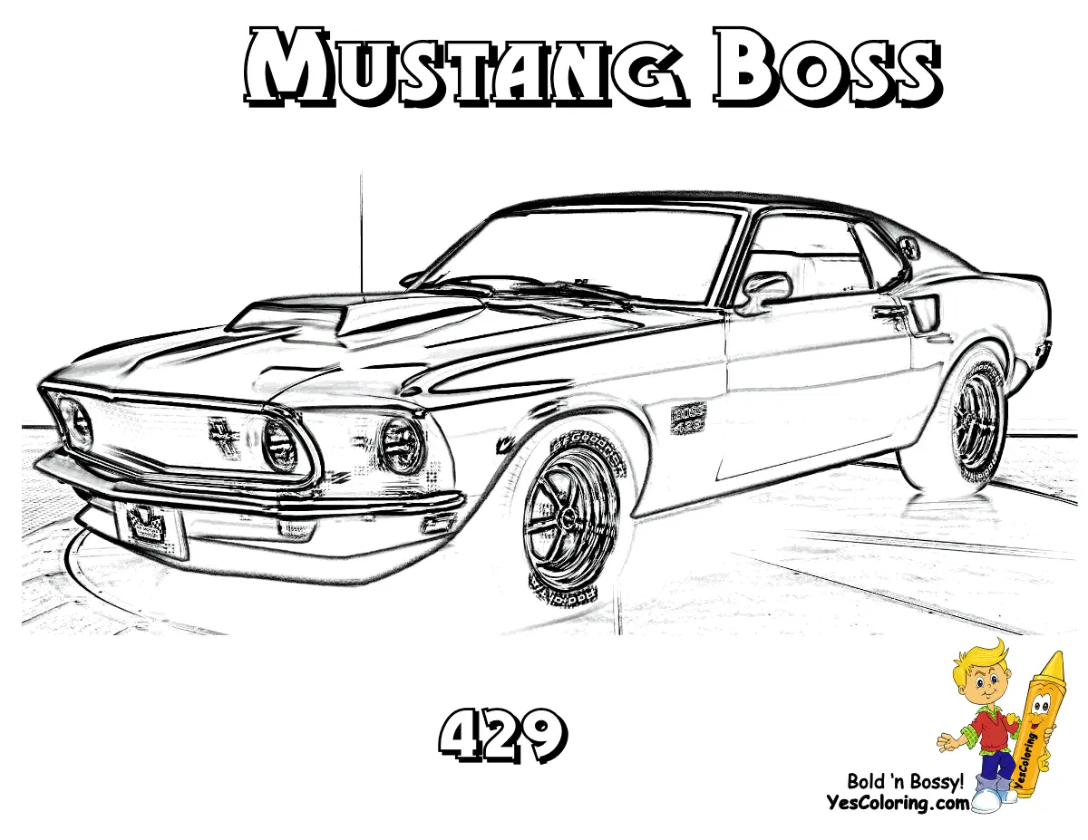 Ausmalbilder Mustang 4