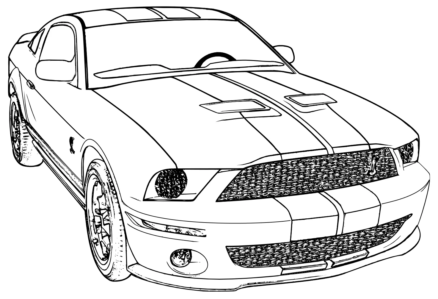 Ausmalbilder Mustang 6