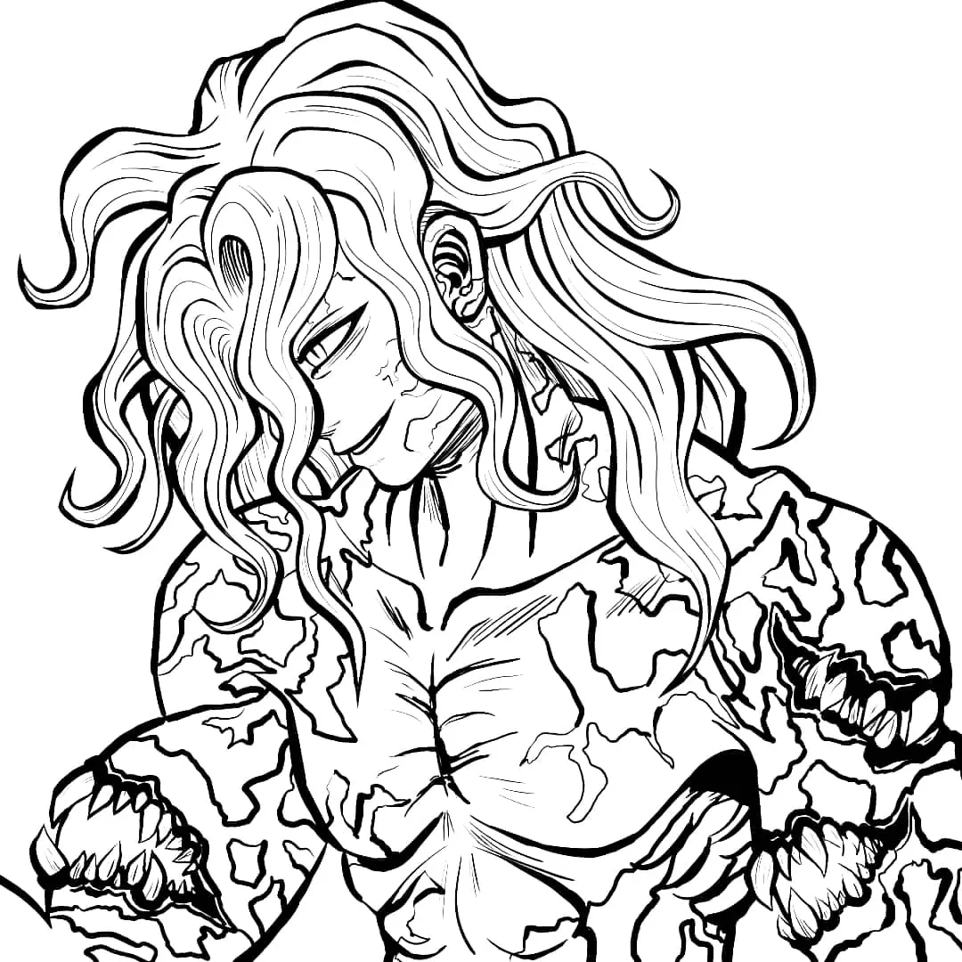 Muzan Kibutsuji Coloring Pages 11