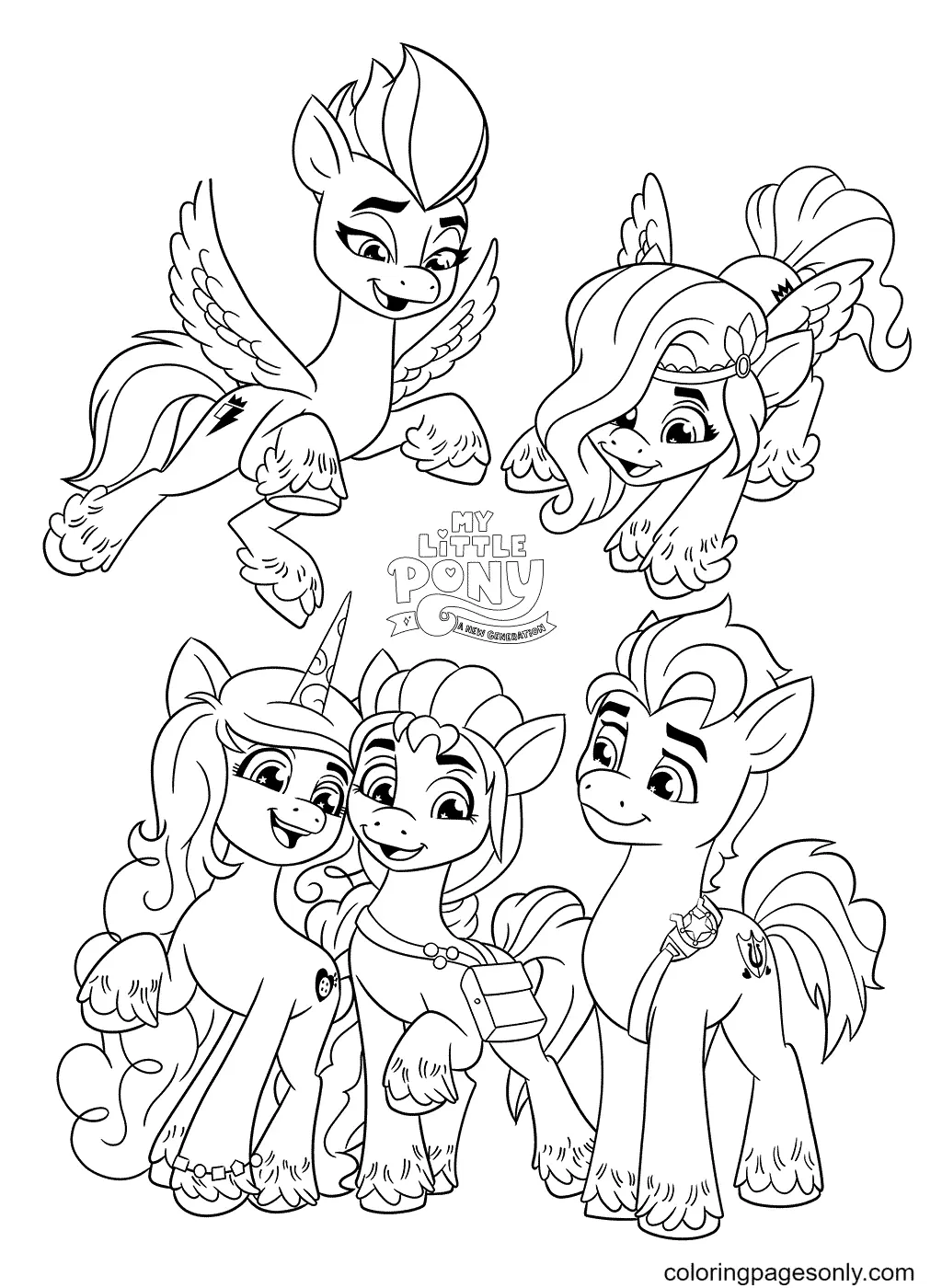Desenhos de My little pony Nova Geracao Para Colorir 6