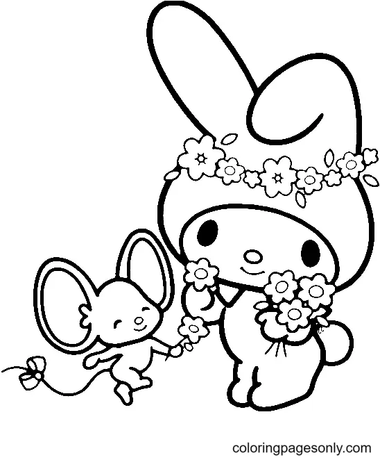 My Melody Coloring Pages 26